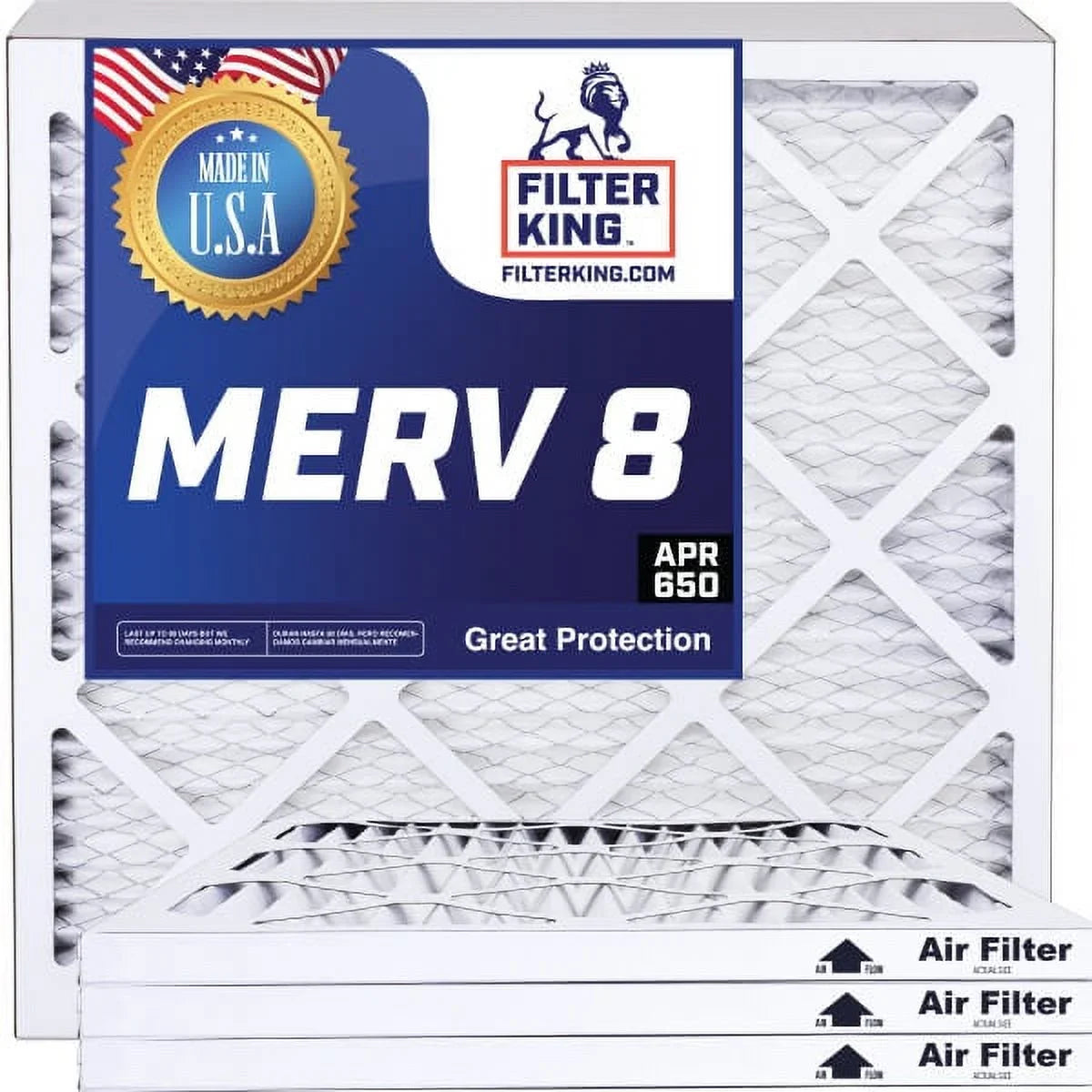 Filter King 38x62.5x1a Air Filter | 4- |  8  Pleated / Furnace Filters |    | Actual Size: 38 x 62.5 x .75"