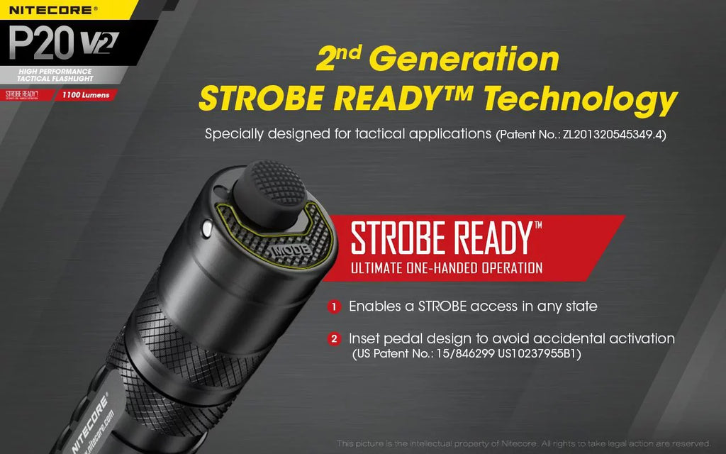 Combo: Nitecore   Tactical  Flashlight -  -  - 1100 Lumens w/ Battery,  Charger +Free Eco-Sensa  Cord