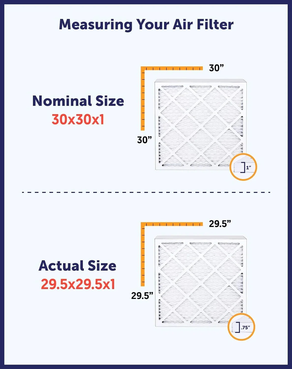 Filter King 39x65x1a Air Filter | 4- |  8  Pleated / Furnace Filters |    | Actual Size: 39 x 65 x .75"