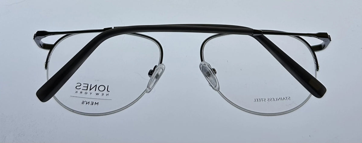 Jones New York Mens Gunmetal Rimless Metal Eyewear Aviator Frame. . 53mm