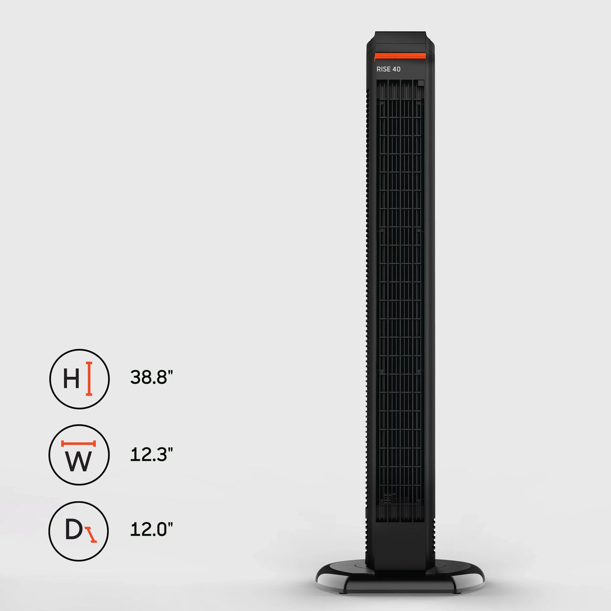 Sharper Image  40 Oscillating Tower Fan with 4 Speeds and Remote Control