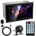 Fresh Fab Finds  7 in. Universal Wireless Car  Player 1080P Video Player Stereo Aux &  Input Audio  Radio with Rear View Camera Remote Control, Black - Unisex