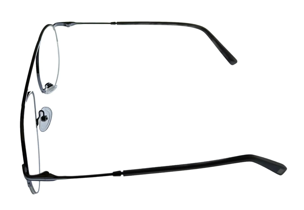Jones New York Mens Gunmetal Rimless Metal Eyewear Aviator Frame. . 53mm