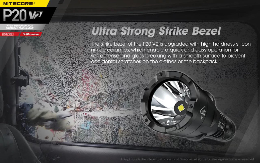 Combo: Nitecore   Tactical  Flashlight -  -  - 1100 Lumens w/ Battery,  Charger +Free Eco-Sensa  Cord