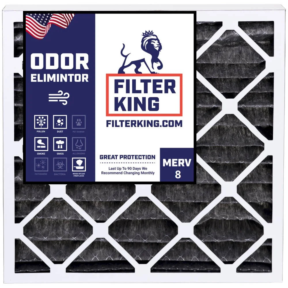 Filter King 20x22.25x1 Air Filter | 4- | Carbon  8  Pleated / Furnace Filters |    | Actual Size: 20 x 22.25 x .75"
