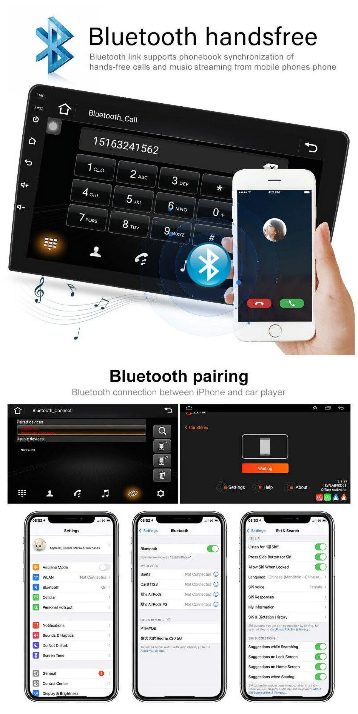 Fit  Volkswagen Jetta Passat 9" 1280*720  Android 12 Car Stereo Radio Apple Carplay  2+32GB