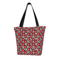 Lukts Red Floral Tote Bag,Shoulder Bag Women' Hobos Handbags Large Capacity Shopping Bag