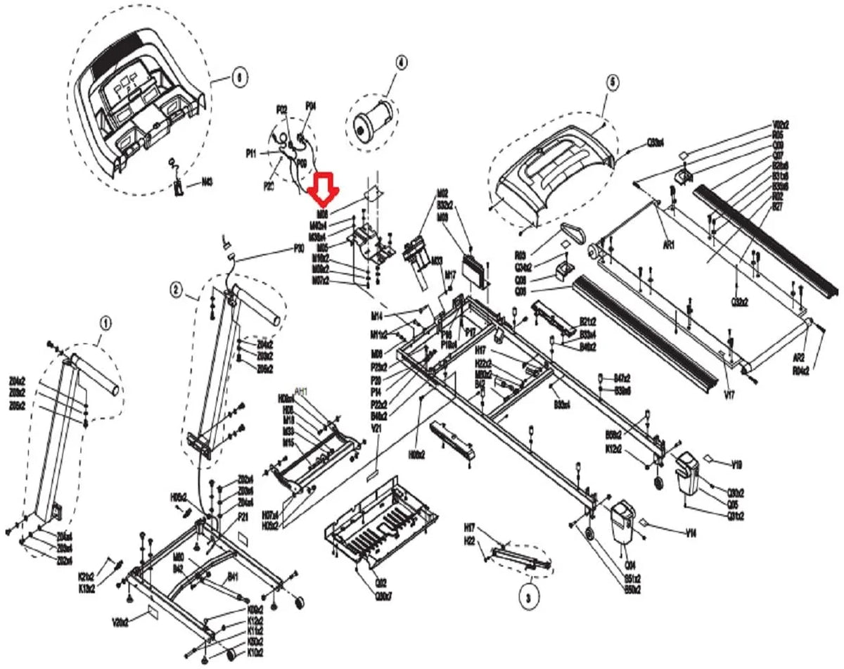 Drive Motor Cushion Rubber Pad 000877- Works   Matrix Horizon Fitness Treadmill