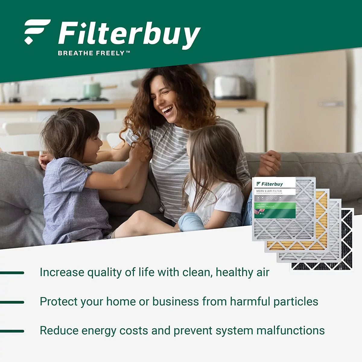 Filterbuy 24x30x1  13 Pleated   Furnace Air Filters (12-Pack)