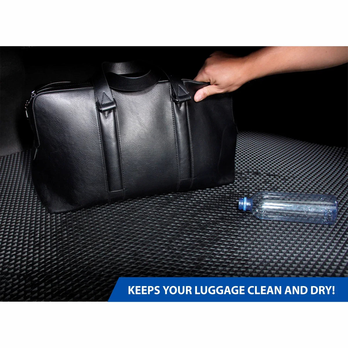 Goodyear Custom Fit Cargo Mat Liner for Jeep Wrangler 2019-2024 - Heavy Duty Trunk Liner, Dimond Shape, Luggage with Waterproof, Liquid & Dirt Trapping Technology - Anti-Slip Cargo Liner -
