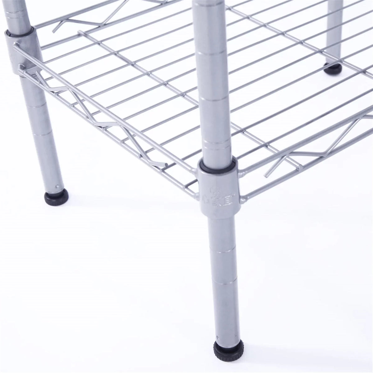 4-Tier Wire Shelving Unit Metal Storage Rack Adjustable Organizer Perfect for Pantry Laundry Bathroom Kitchen Closet Organization (Silver, 13.77L x 9.84 Wx 31.5H)